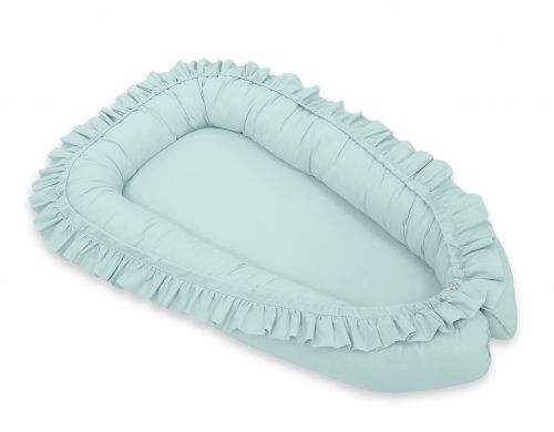 Baby nest Premium Cocoon for infants with a ruffle MY SWEET BABY- mint