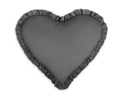 Decorative heart pillow - anthracite