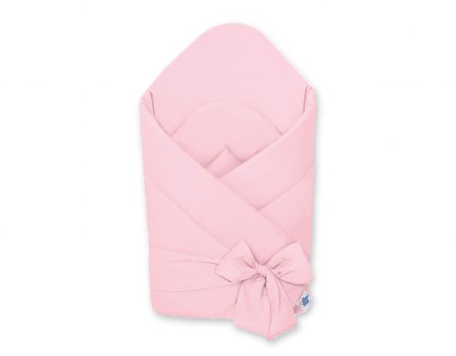 Baby nest with stiffening with bow - pink
