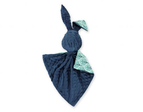Cuddly rabbit double-sided - mint forest/dark blue