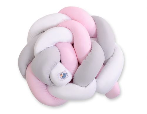 Knot bumper- white-gray-pink