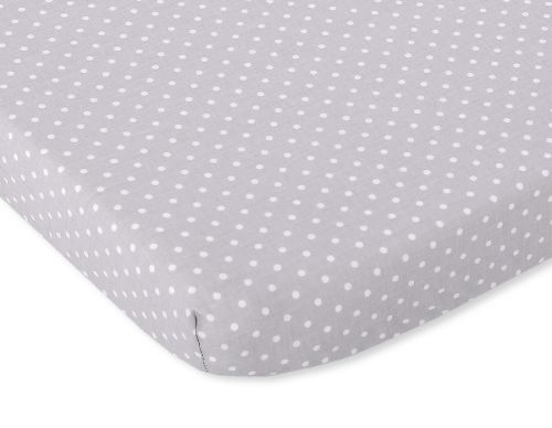 Sheet made of cotton 140x70cm white polka dots on grey