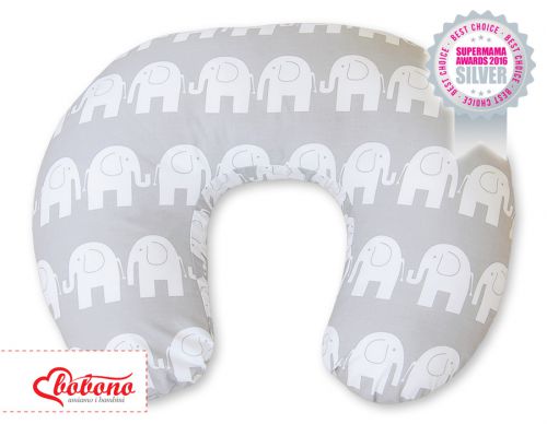 Feeding pillow- Simple Elephants grey
