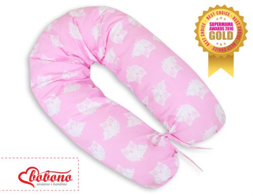 Pregnancy pillow- Simple Owls pink