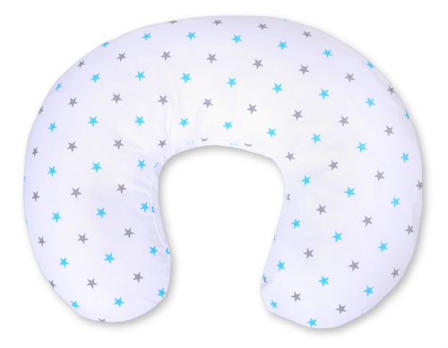 Feeding pillow- Grey-blue stars