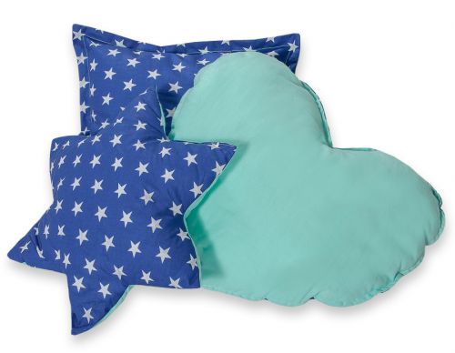 3pcs pillow set - Navy blue stars