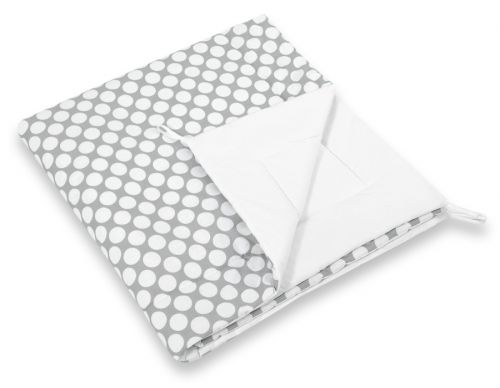Double-sided teepee playmat- grey with white dots