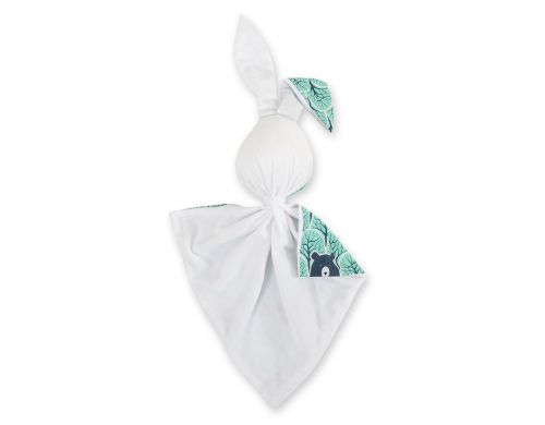 Cuddly rabbit double-sided - mint forest/white
