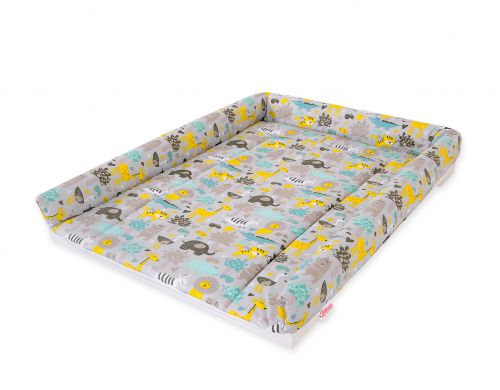 Changing mat for changing table - gray-mint animals