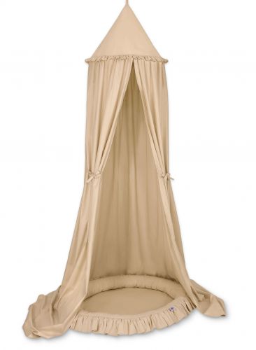 Set: Hanging canopy + Nest with flounce- beige