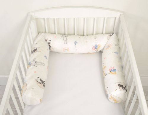 Roller bumper for baby bed - balloons
