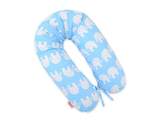 Multifunctional pregnancy pillow Longer - Elephants blue
