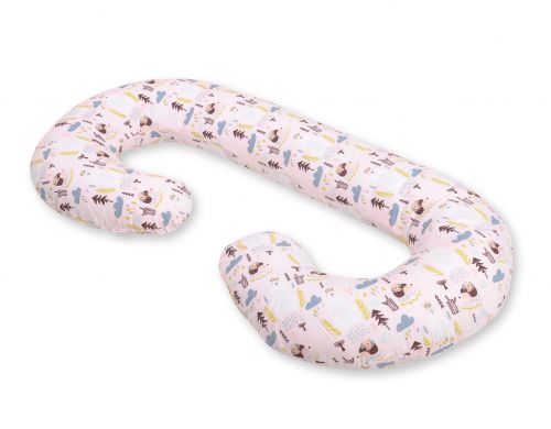 Maternity Support Pillow C - pink hedgehogs