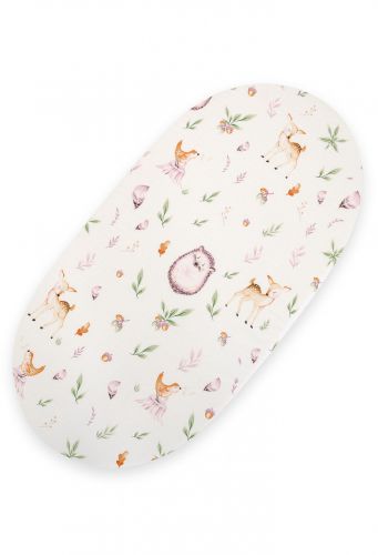 Sheet made of cotton for moses basket mattress 75x35 cm - forest softness