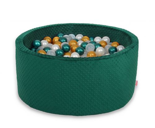 Ball-pit minky H-40 cm with balls 200pcs- bottle green