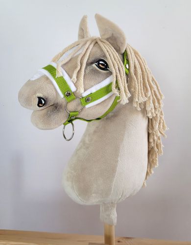 The adjustable halter for Hobby Horse A3 - lime with white furry
