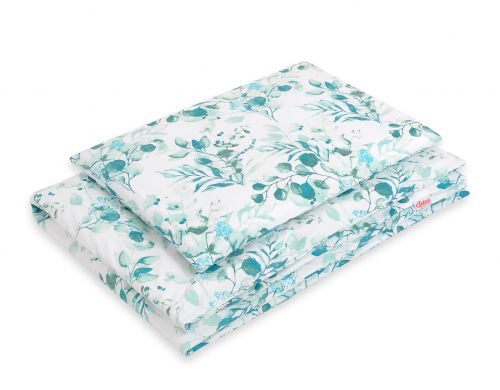 Baby cotton bedding set 2-pcs 120x90 cm- eucaliptus mint