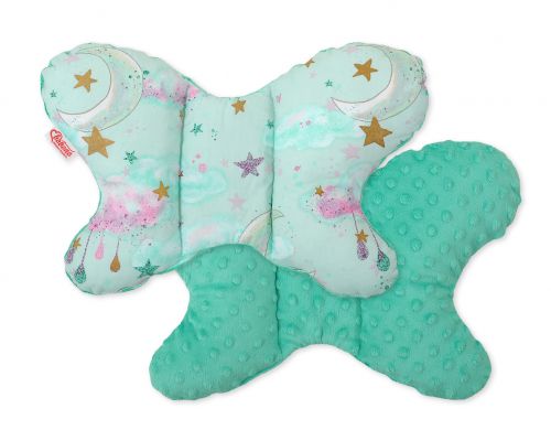 Double-sided anti shock cushion \BUTTERFLY\ - moons mint