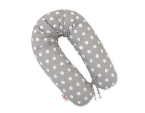 Pregnancy pillow - gray with white dots
