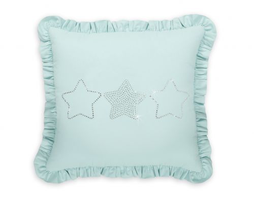 Decorative pillow with application - mint