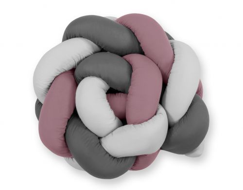 Knot bumper- pastel blue - gray - anthracite