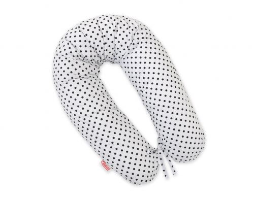 Multifunctional pregnancy pillow Longer - white with black dots