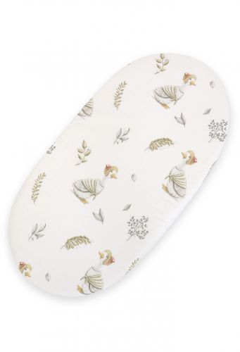 Sheet made of cotton for moses basket mattress 75x35 cm - gooses