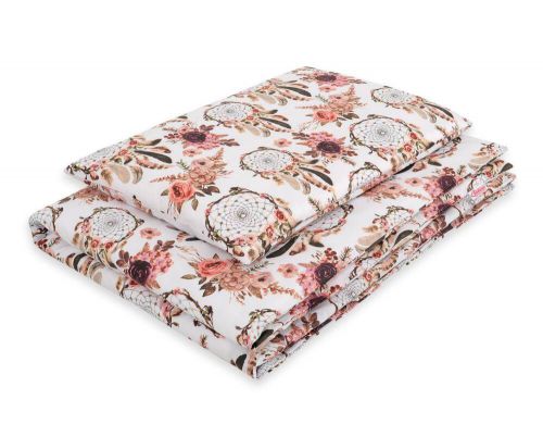 Baby cotton bedding set 2-pcs 120x90 cm- flower dream catchers