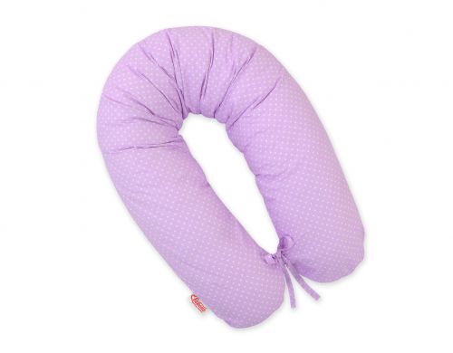 Pregnancy pillow- Longer- Lilac polka dots