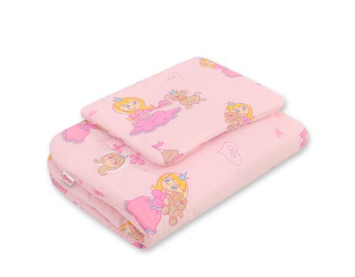 Bedding set 2-pcs 75x100cm NEWBORN - pink Princess