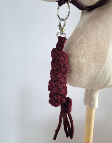Tether for Hobby Horse made of double-twine cord - plum