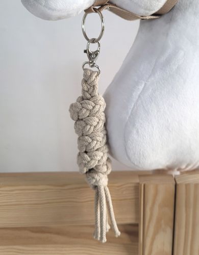 Tether for Hobby Horse made of double-twine cord - beige