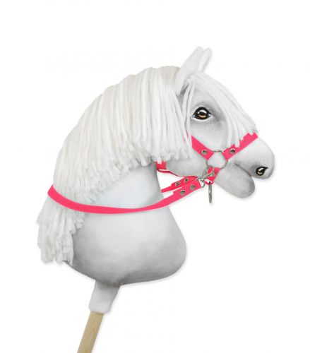 Hobby Horse reins for halters - neon pink
