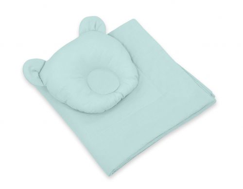 Blanket with pillow - 2pcs set - mint
