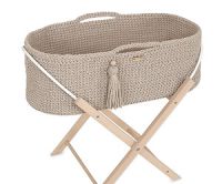 Cotton-Moses basket BOHO with stand