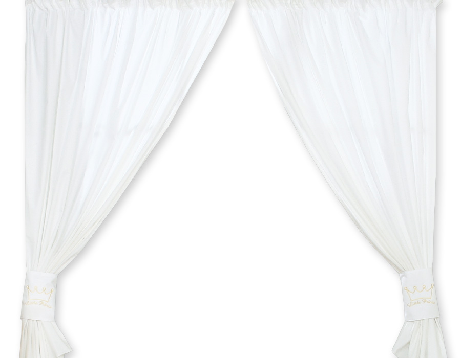 Curtains for baby room- Little Prince/Princess white