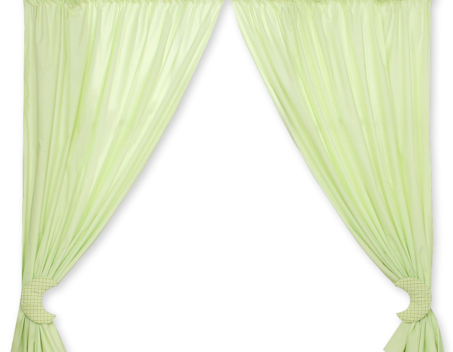 Curtains for baby room- Good night green