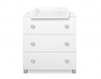 Chest of drawers with changing tray