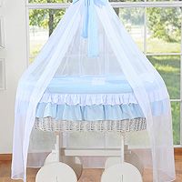Moses baskets/ Deluxe wicker cribs with drape