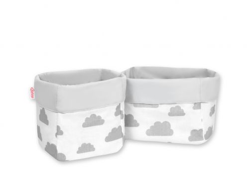 Set of 2 storage baskets - clouds gray/gray