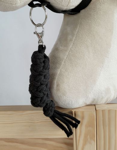 Tether for Hobby Horse made of double-twine cord - black-black