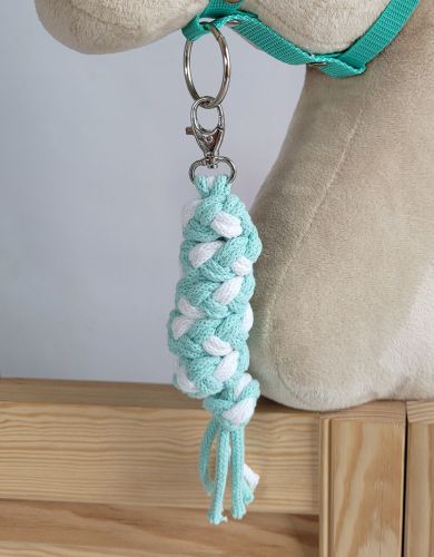 Tether for Hobby Horse made of double-twine cord - white-mint