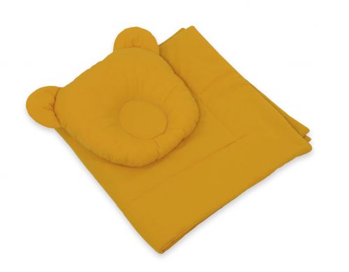 Blanket with pillow - 2pcs set - honey yellow