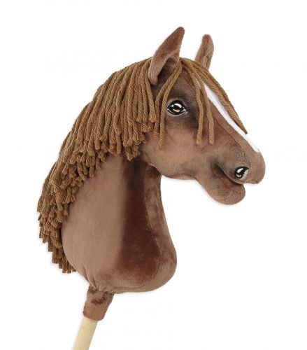 Horse on a stick Super Hobby Horse Premium -dark chestnut horse big A3