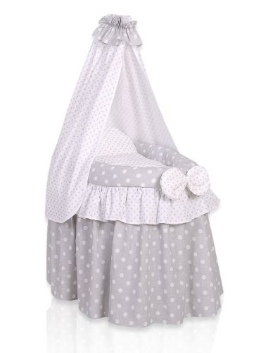 Wicker crib for doll with drape no. 2159-583
