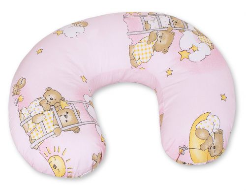 Feeding pillow- Basic Ladder-bear pink