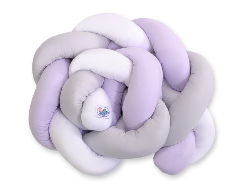 Knot bumper-  white-gray-lilac