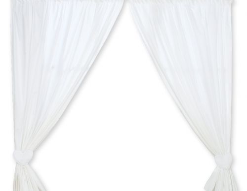 Curtains for baby room- Hanging Hearts white