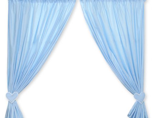 Curtains for baby room- Hanging Hearts blue
