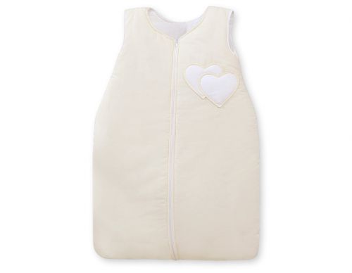 Sleeping bag- Hanging hearts cream